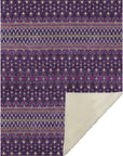 Lazy Rivers Purple Washable Indoor-Outdoor Rug