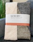 Modern Brown Washable Indoor-Outdoor Rug