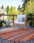 Waves Terracotta Washable Indoor-Outdoor Rug -- view 3