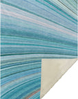 Waves Teal Washable Indoor-Outdoor Rug