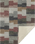 Flowing Harmony Paprika Washable Indoor-Outdoor Rug