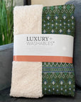 Lazy Rivers Olive Washable Indoor-Outdoor Rug