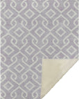 Offset Stripes Lavender Washable Indoor-Outdoor Rug