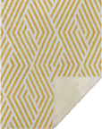 Geometric Yellow Washable Indoor-Outdoor Rug