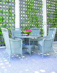 Loom Round Umbrella Outdoor Dining Table
