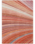 Waves Terracotta Washable Indoor-Outdoor Rug -- view 4