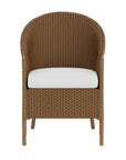 Lloyd Flanders Loom Wicker Handmade Outdoor Dining Armchair