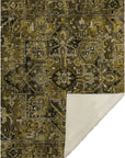 Oriental Brown Washable Indoor-Outdoor Rug