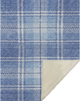 Spiral Whispers Blue Washable Indoor-Outdoor Rug