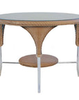 Lloyd Flanders Loom Round Outdoor Dining Table