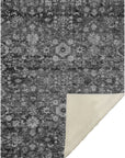 Ocean Ripples Grey Washable Indoor-Outdoor Rug