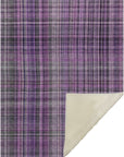 Plaid Purple Washable Indoor-Outdoor Rug
