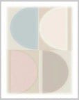 Split Circle V Floating Canvas Art