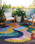 LOOMLAN Rugs Leo Green Washable Indoor-Outdoor Rug