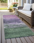 LOOMLAN Rugs Bloometra Purple Washable Indoor-Outdoor Rug