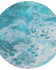 Faerara Teal Washable Indoor-Outdoor Rug