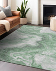 Addison Rugs Faeras Green Washable Indoor-Outdoor Rug