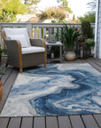 Addison Rugs Faeras Blue Washable Indoor-Outdoor Rug