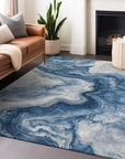 Addison Rugs Faeras Blue Washable Indoor-Outdoor Rug