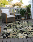 Addison Rugs Faereth Black Washable Indoor-Outdoor Rug