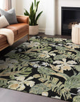Addison Rugs Faereth Black Washable Indoor-Outdoor Rug
