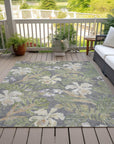 Faereth Gray Washable Indoor-Outdoor Rug