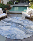 Addison Rugs Faeriel Blue Washable Indoor-Outdoor Rug