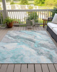 Addison Rugs Faeriel Teal Washable Indoor-Outdoor Rug