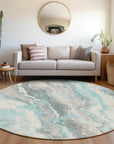 Addison Rugs Faeriel Teal Washable Indoor-Outdoor Rug