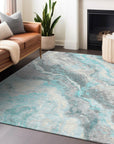 Addison Rugs Faeriel Teal Washable Indoor-Outdoor Rug