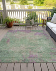 Addison Rugs Faerion Green Washable Indoor-Outdoor Rug