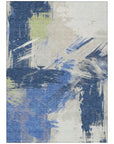 Faerira Blue Washable Indoor-Outdoor Rug