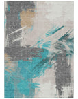 Addison Rugs Faerira Teal Washable Indoor-Outdoor Rug