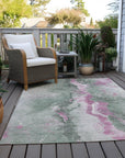 Addison Rugs Faerius Green Washable Indoor-Outdoor Rug