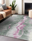 Addison Rugs Faerius Green Washable Indoor-Outdoor Rug