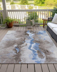 Addison Rugs Faerius Brown Washable Indoor-Outdoor Rug