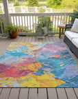 Addison Rugs Galain Blue Washable Indoor-Outdoor Rug
