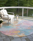 Addison Rugs Galain Teal Washable Indoor-Outdoor Rug