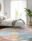 Addison Rugs Galain Teal Washable Indoor-Outdoor Rug