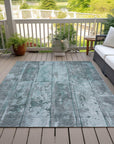Addison Rugs Galara Teal Washable Indoor-Outdoor Rug