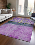 Addison Rugs Galaris Plum Washable Indoor-Outdoor Rug