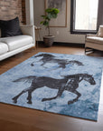 Addison Rugs Galas Blue Washable Indoor-Outdoor Rug