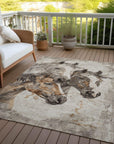 Addison Rugs Galion Brown Washable Indoor-Outdoor Rug