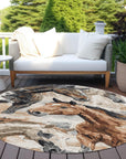 Addison Rugs Galius Brown Washable Indoor-Outdoor Rug
