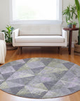 Addison Rugs Galon Lavender Washable Indoor-Outdoor Rug