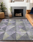 Addison Rugs Galon Lavender Washable Indoor-Outdoor Rug