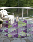 Addison Rugs Galon Purple Washable Indoor-Outdoor Rug