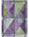 Addison Rugs Galon Purple Washable Indoor-Outdoor Rug