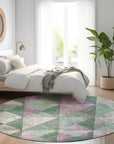 Addison Rugs Galon Green Washable Indoor-Outdoor Rug