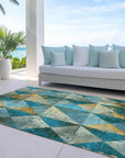 Addison Rugs Galon Teal Washable Indoor-Outdoor Rug